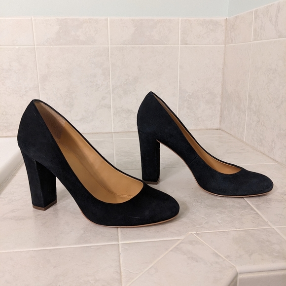 J. Crew Shoes - J.Crew Etta black suede block heel pump size 8.5